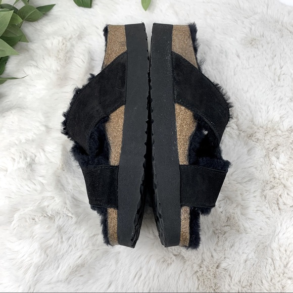 Birkenstock Platform Daytona Leather Sandals 39 8 - 8.5 fur Birkenstock slides - Picture 7 of 12